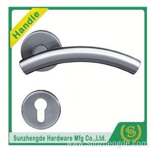 SZD STH-105 Stainless Steel Door Handles 2 Pairs Of Lever On Square Round Rose